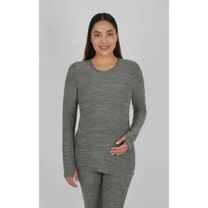 Maternity Heathered Long Sleeve Top