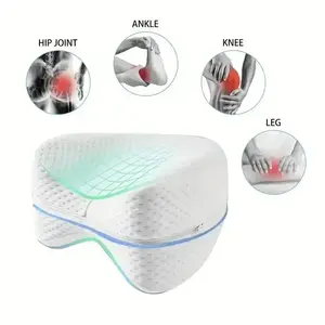 Orthopedic Supportive Memory Foam Leg Pillow for Side Sleepers, Relieves Sciatica Back Hip Knee Joint Pain, Detachable Washable Cover, Perfect for Pregnancy Nursing