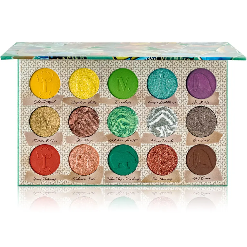 America's Parks - 15 Saturated Shade Eyeshadow Palette - Cruelty Free Makeup