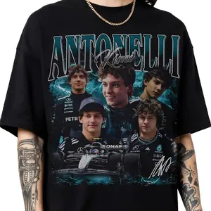 Limited Kimi Antonelli 90s Bootleg T-shirt, Kimi Antonelli Racing Graphic Tee Hoodie, Gifts For Antonelli Fans