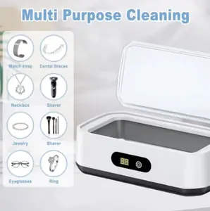Deep Clean Ultrasonic Cleaners, 49kHz Pro Sonic Cleaner for Eyeglasses, Watch Bands & Makeup Tools, Compact Household Restoration Device