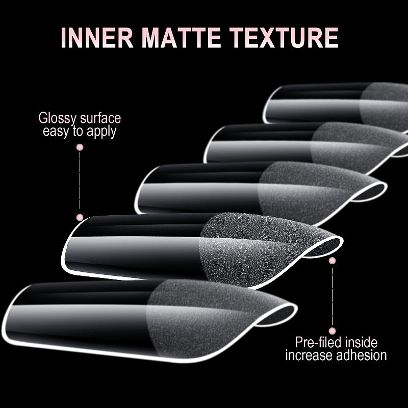 Gel Tips Almond Square Short Ballerina Fake Nails 504 pcs Pre-shape Gel Acrylic Nail Tips for Full Cover Nail Extension Home DIY Nail Salon 12 Sizes Gelly Tips acrylic nail art foot sock Nailcare