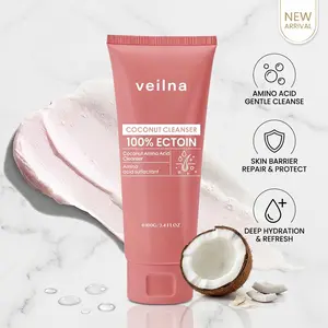 Veilna Plant Amino Acid Gentle Facial Cleanser, Daily Moisturizing for Sensitive Skin