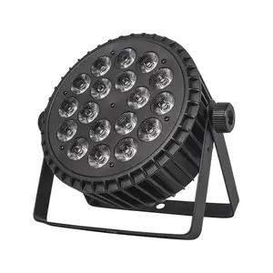 SHEHDS LED Stage Par Lights LED 18X18W DJ Stage Lights RGBWA+UV 6in1 Wash/Strobe Effect DMX512 Control Sound Activated Aluminum Alloy Shell Uplighting Lights for Concert Party