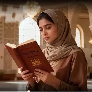 Quran Journey Leather Cover Notebook, English Writing Journal for Daily Notes, Prayer Reflection, Study Planning, Reading Notes, Personal Diary, Office Desk School Supplies
