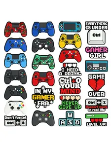 26 Piece Game Controller Shoe Decorations Set, Cute Cartoon Footwear Accessories for Kids, Sandals & Slippers, Perfect Christmas Gift