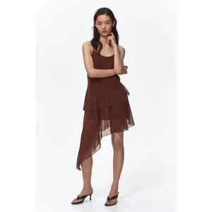 H&M Asymmetric chiffon dress