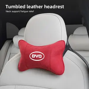Car Suede Headrest Neck Support Auto Seat Accessories For BYD Atto 3 Yuan Plus Han Tang EV F3 E6 Dmi Song F0 Qin Pro G3 I3 Ea1 Max G6 2din