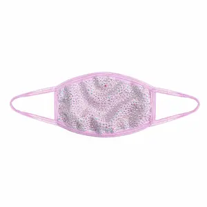 Forget Me Not Violet Crystal Face Mask With Adjustable Loops - Filter Pocket