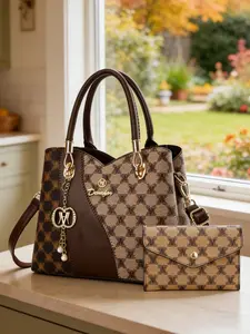 High-end handbag, elegant single-shoulder bag, crossbody bag, commuter bag, large-capacity two-piece set bag, suitable for work, leisure, parties, business, travel and other occasions. Mother's Day gift, Christmas gift, Valentine's Day gift, Thanksgiving