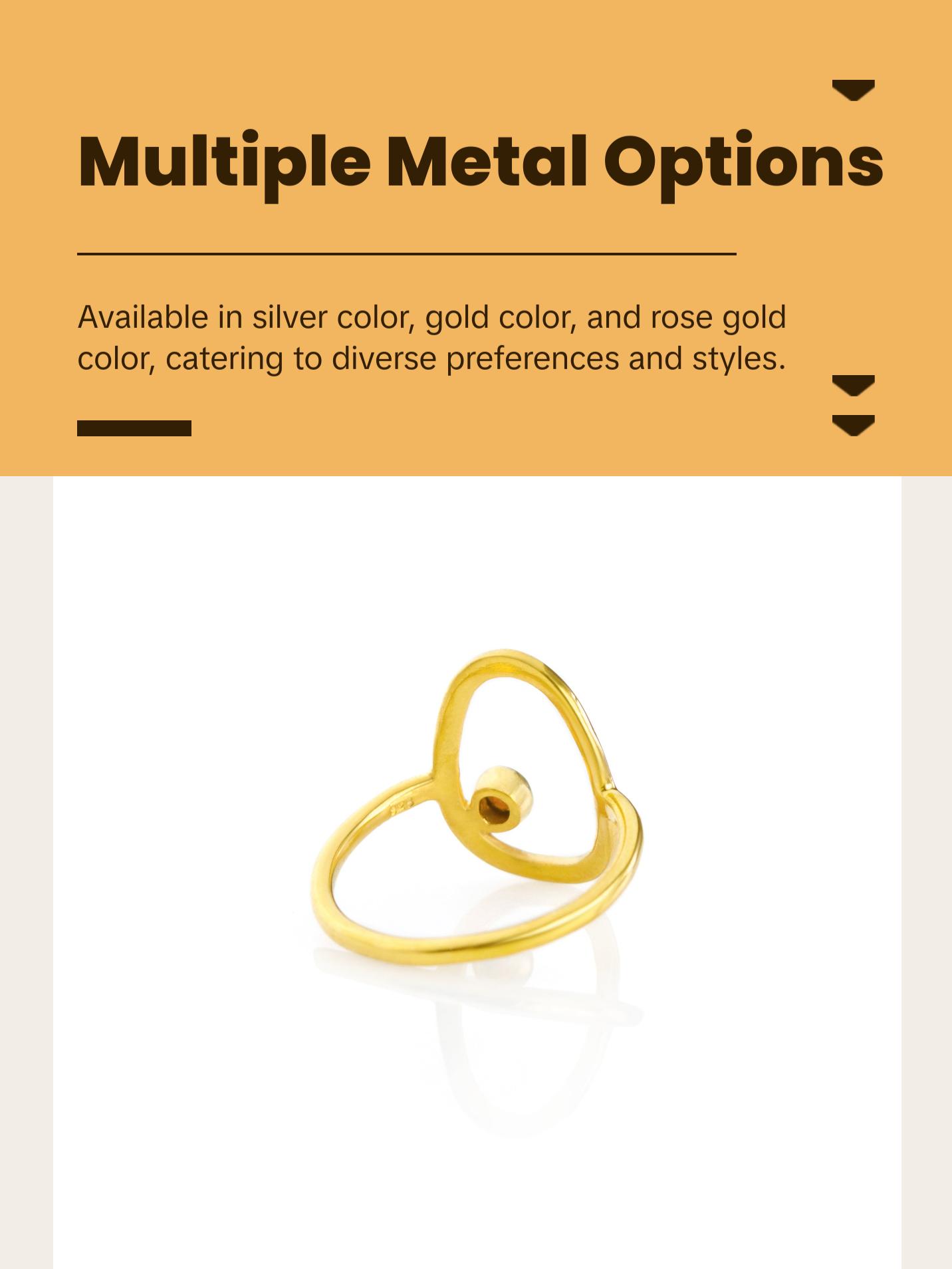 Custom Birthstone Open Oval Ring