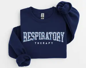 Respiratory Therapy T-SHIRT / sweatshirt, Blue Toile RT shirt, Respiratory Therapy hoodie, Lung Therapist, RT Grad Gift, Floral RT Bottom Cotton