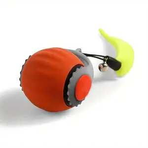 Interactive Cat Toy USB Rechargeable Automatic Rolling Ball Indoor Self Playing for All Cat Breeds Durable Plastic Pet Play Accessories
