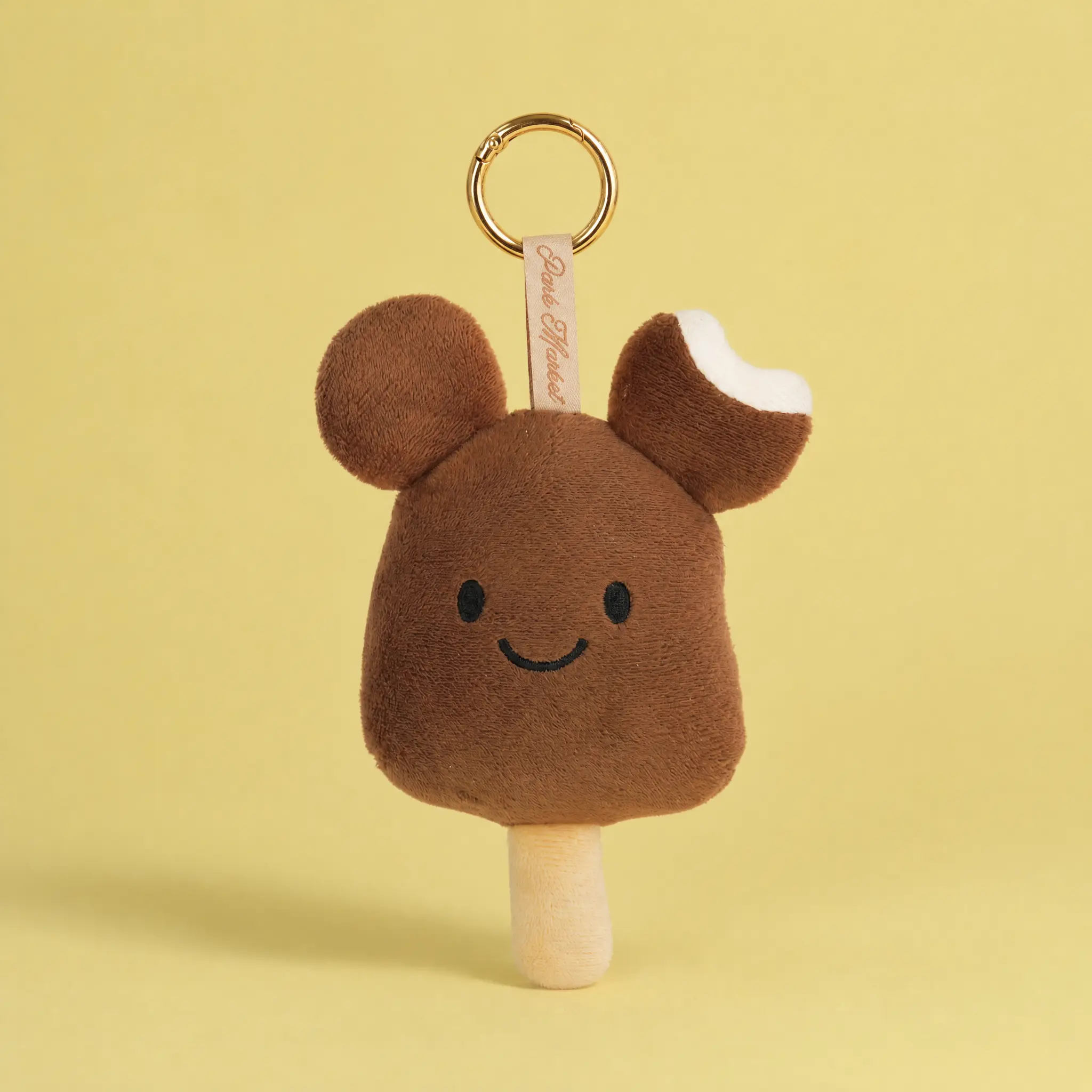 (Ships Sep.) Ice Cream Bar Plush Bag Charm, Hand-Sewn Chocolate-Dipped Keychain, Collectible Dessert Charm for Bags, Backpacks & Purses, Cute Aesthetic Clip-On Accessory | Park Market