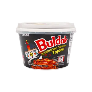Buldak Hot Chicken Flavor Topokki - Spicy Fried Rice Cakes, Big Bowl, 6.52oz Instant Food