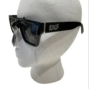 OG Hardcore Dark Square Shape Shiny Sunglasses with Metallic Finish, 6 Inch Length, Unisex, Polycarbonate, Full Rim, UV Protection Lens