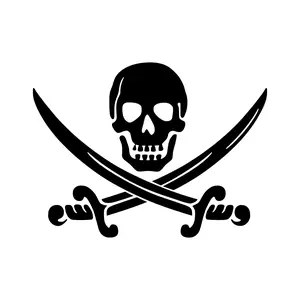 Skull Crossbones Pirate Decorative Sticker Decal - Waterproof Vinyl Ornaments