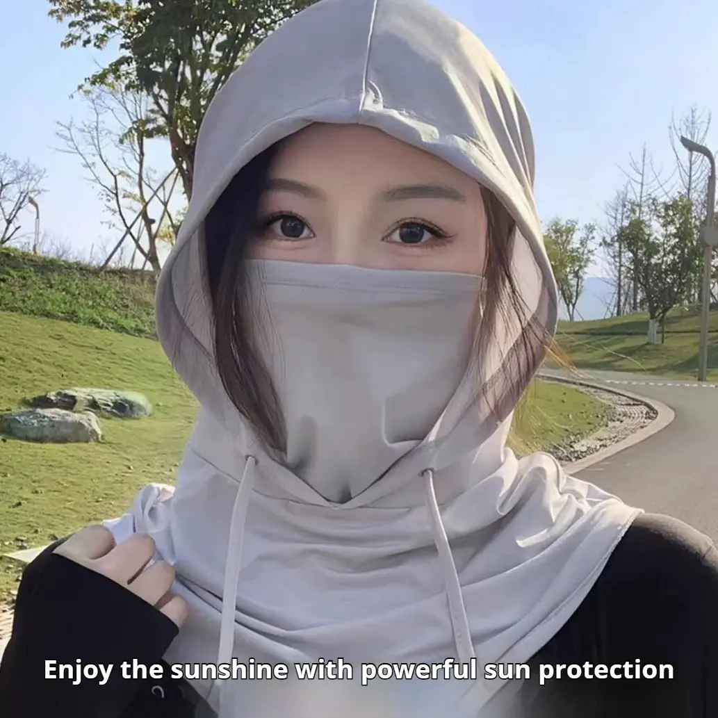Summer Sun Protection Face Mask All-In-One Neck Protector UV Shield for Cycling & Outdoor Sports Breathable Cool Plus Size Loose Fit, Running Gear, Training Gear, Yoga Wear, Gym Essential, Active Wear, Relaxed Fit