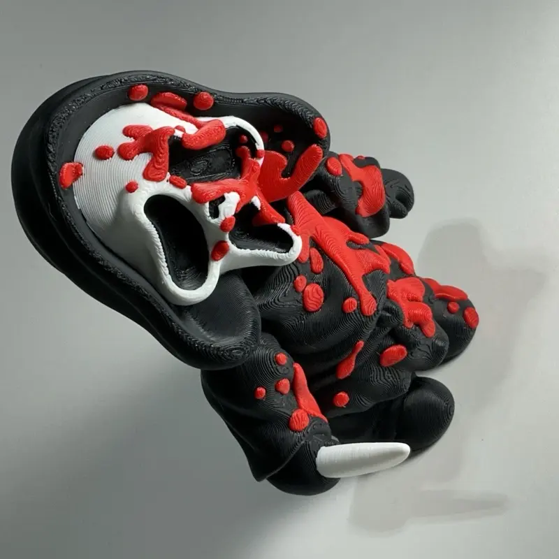 Ghostface Flexi Figure - Black with Red and White Details Flexible Design