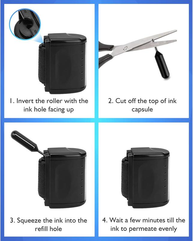 2026 Petit Bits Privacy Protection Security Roller Stamp - Address & Billing Info Blocker, 100m Long-Lasting Roll, Home & Office Mailing Essentials, Perfect Christmas New Year Gift