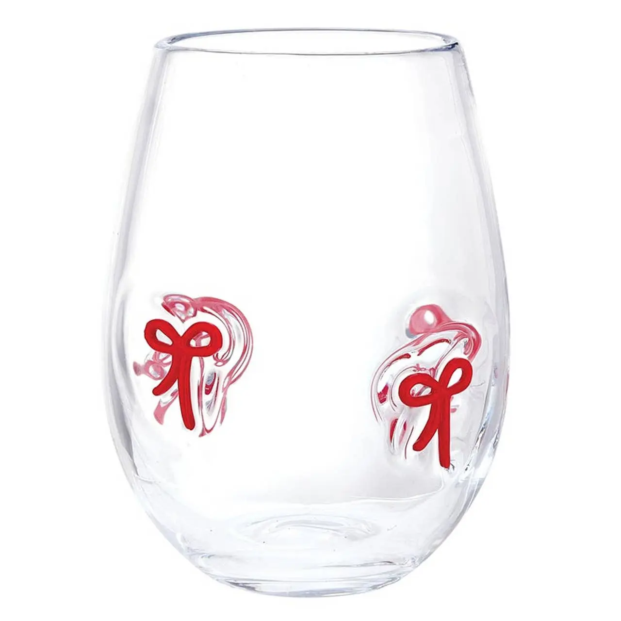 Red Bow Icon Glass