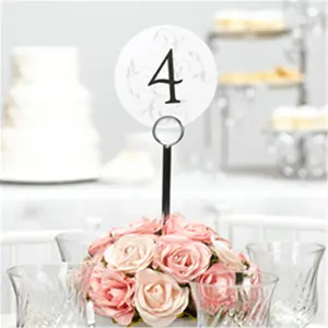 212 MAIN Filigree Table Number Cards - Double-Sided, Filigree Look, Printed Digits, Grey Design