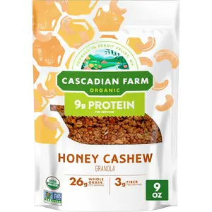 Farm Organic Cashew Granola, Protein Granola, NonGMO, Resealable Pouch, 9 oz