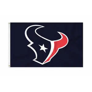 Texans Navy Red Team Banner - Bright Vivid NFL Flag Perfect for Tailgates & Watch Parties