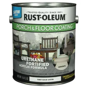 Rust-Oleum 262363 Tint Base Satin Porch & Floor Urethane Finish Paint Rust-Oleum 262363 Tint Base Satin Porch & Floor Urethane Finish Paint