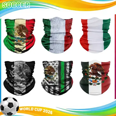 Haute Hooks 6-Pack Seamless Neck Mask Bandana - Bandana Fabric, Headband Strap, Multi-Size Universal, Neck Cover, Non-Drying Face Covering Masks & Accessories for Men, Cycling, Fishing, Bandana Fabric Face Covering Masks & Accessories