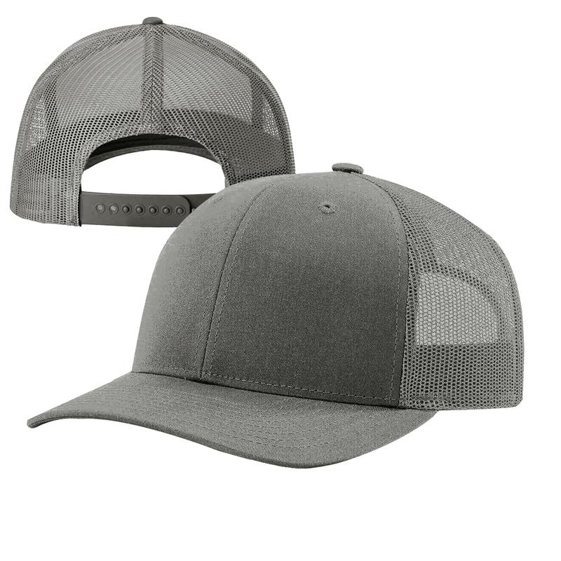 Men Women Plain Cotton Trucker Cap with Breathable Mesh Back Baseball Hats