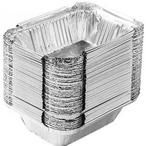 Disposable Aluminum Foil Pan (50pcs), Deep Frying Pan, Heat Resistant Cooking Pan, Kitchen Utensils For Cooking, Baking, Cooking Supplies, Heat Resistant Bakeware, Kitchenware