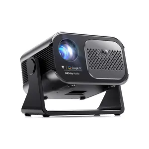 VAMVO Official Licensed Google TV 5.0 4K Smart Projector with WiFi, Bluetooth, Dolby, Auto Focus, Built-in Streaming Apps, Portable Movie Phone Wireless Gaming Proyector for Bedroom, Home
