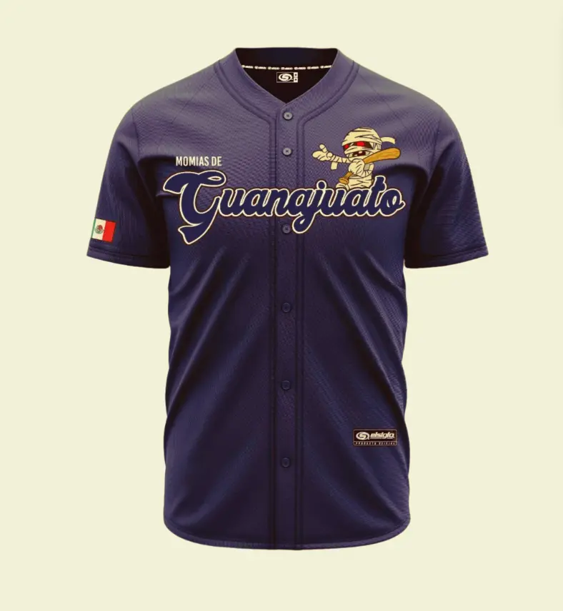 (NAVY BLUE) MOMIAS DE GUANAJUATO BASEBALL JERSEY