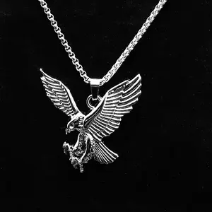 cool retro eagle necklace, hip-hop personality men's accessories, fashion necklace, birthday gift, holiday gift