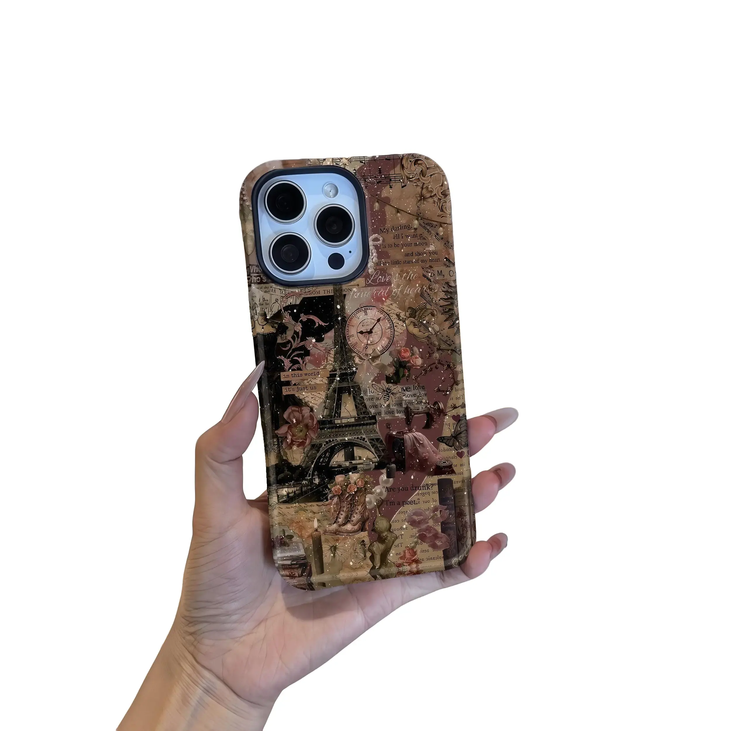 Vintage Collage MagSafe 2-in-1 Phone Case - Coquette Paris & Ocean Aesthetic Protective Cover MagSafe 2-in-1 Film Phone Case - Fun Aesthetic for iPhone 17 pro max 16 14 15 16 13 12 11 Pro Max plus Air E Shock-Resistant Protective Case  #CXFLKPT2 Installat