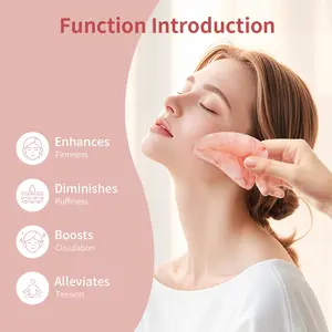 Gua Sha Facial Tools Natural Resin Crystal Transparent Heart Shaped Guasha SPA Acupuncture Therapy Body Skin Facial Massager Lymphatic Clear Smooth