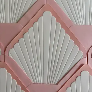 Seashell Scalloped Letterpress A7 Wedding Envelope Liners