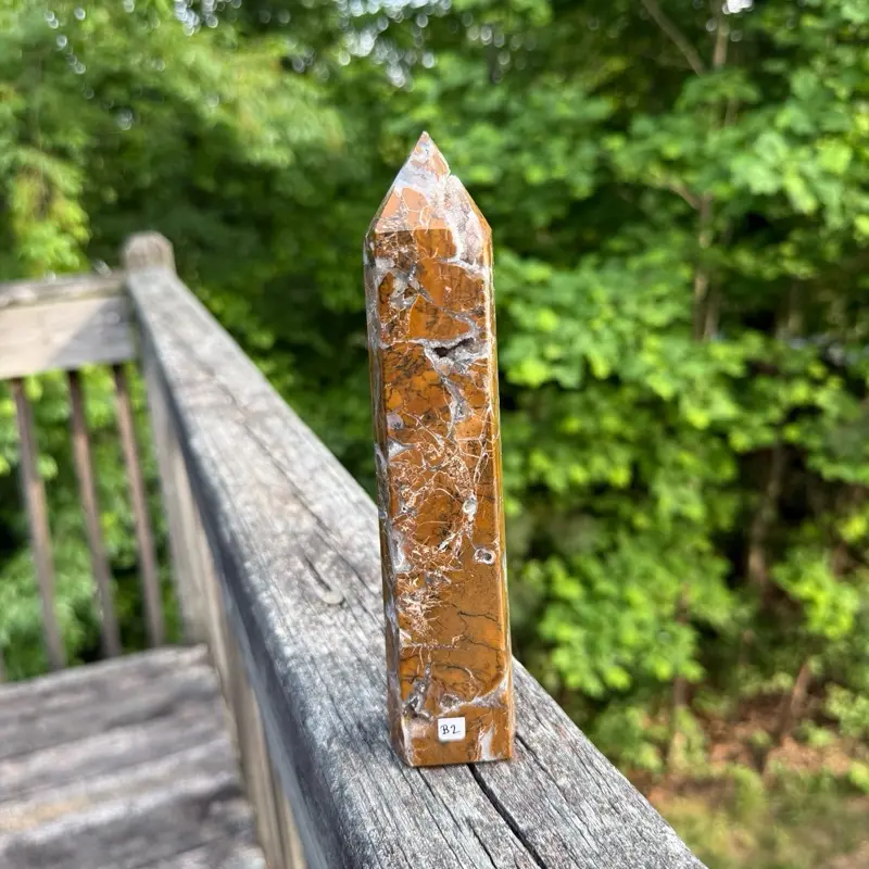 Brecciated Jasper B2 - Natural Tower Polished Crystal Point