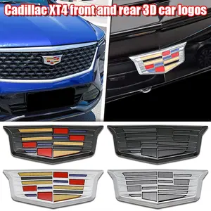 Cadillac Xt4 Front and Rear Emblem Badge Replacement, Durable Non-Rust Design, Precision Fit Car Exterior Decor, Car Decals