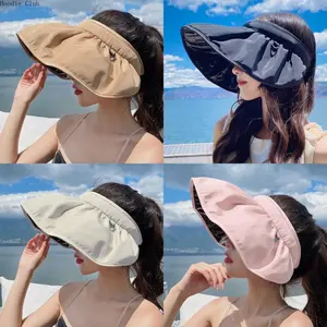Women’s Summer UV-Protection Sun Bucket Hat - Open-Top Shell, Headband, Wide Brim, Foldable Black Rubber Visor, Lightweight for Outdoor Cycling & Beach; Unisex Adjustable Polarized Sports Sunglasses, Tactical Reading Glasses