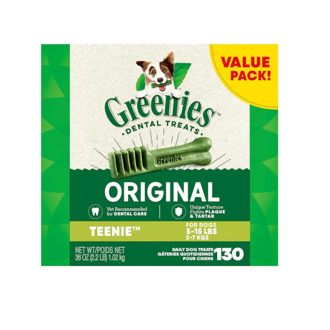 Greenies Original Rawhide-Free Dental Sticks for Dogs, Teenie Size, Treat-Pak