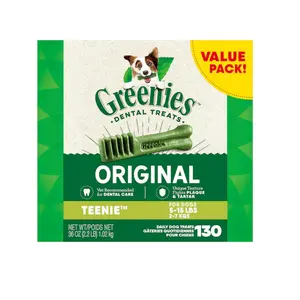 Greenies Original Rawhide-Free Dental Sticks for Dogs, Teenie Size, Treat-Pak