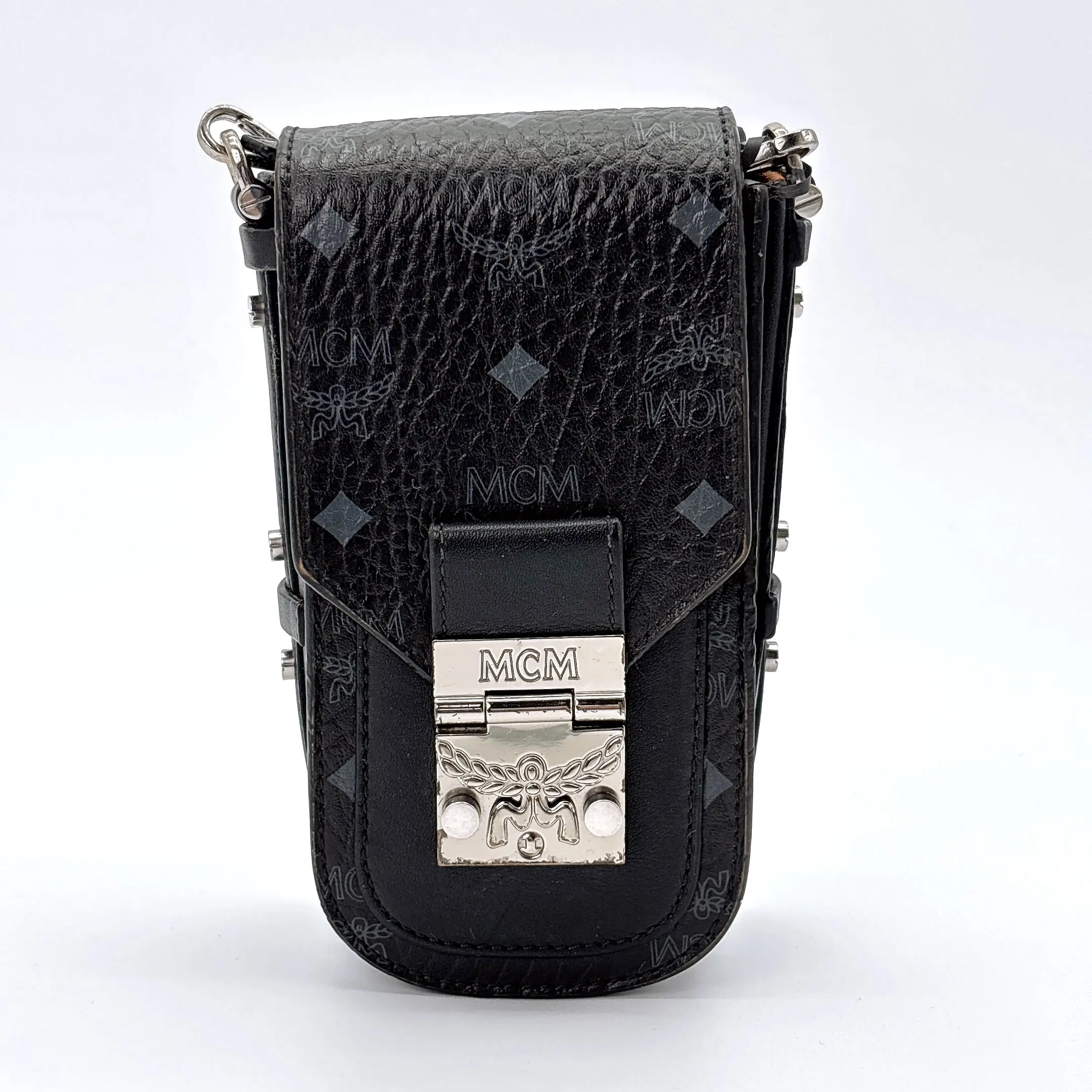 Pre-owned MCM leather Crossbody Bags Patricia Crossbody Visetos XBlack