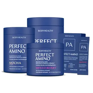 BODYHEALTH Perfect Amino Powder - Essential Amino Acids for Optimal Muscle Recovery - 6 Times The Protein Of Whey Without The Calories, Vegan Free of Gluten, Dairy, Soy, MSG &  Artificial Sweeteners Supplement Drink Mix Collagen Fitness Supplement