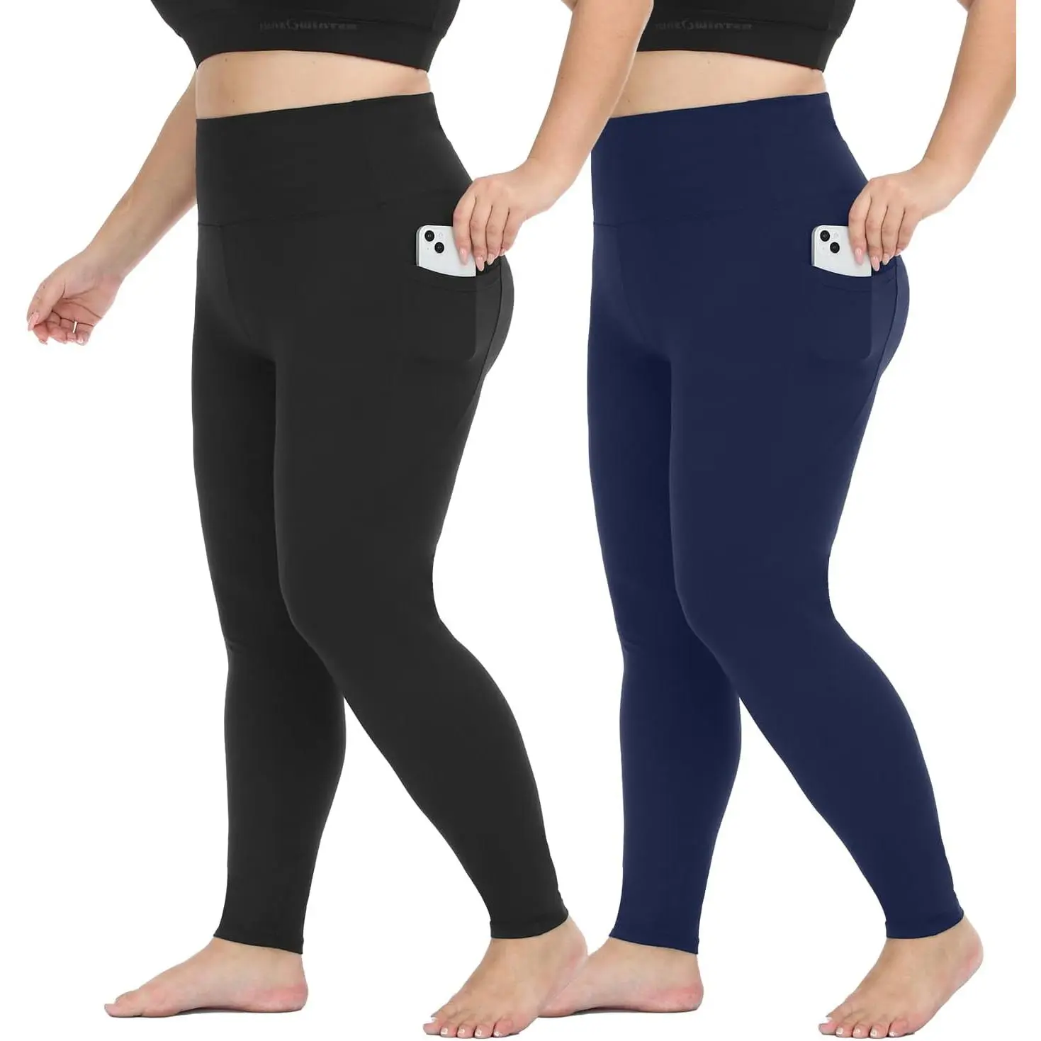 01b11-2 Pack Black Navy Pockets