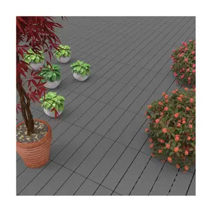 Pure Garden Interlocking Wood Plastic CompositePatio Tiles