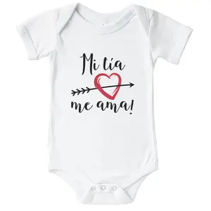 Mi Tía Me Ama My Aunt Loves Me Spanish Language Niece Nephew Baby Bodysuit - One Piece Baby Bodysuit