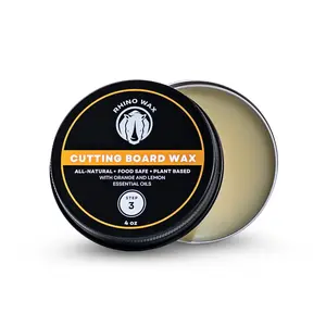 Rhino Wax Coconut Cutting Board Wax and Butcher Block Surface Conditioner