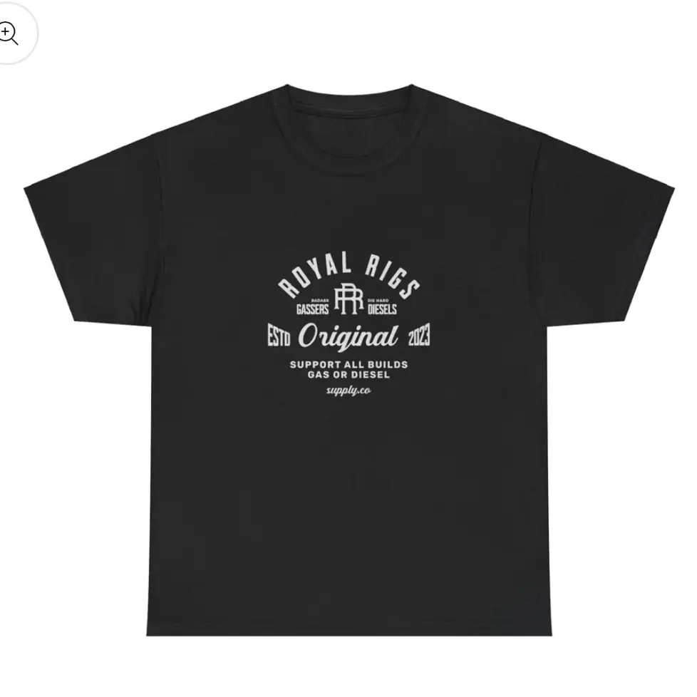 Royal Rigs Original "Support All" Cotton Tee Unisex Heavy Crew Neck T-Shirt with Premium Printing Design for Casual Fashion